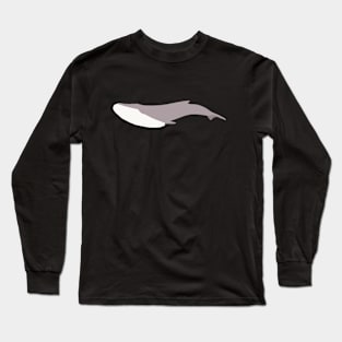 Minimalist Color Block Whale Long Sleeve T-Shirt